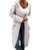 Women Hooded Open Front Cardigan Cable Knit Sweaters Solid Color Chunky Long Sweater Coats