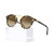 CARFIA Small Acetate Polarized Sunglasses for Women UV Protection, Retro Double Bridge Eyewear Metal Brow Round Sunnies