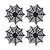 4Pcs Halloween Spider Web Placemats Decorative Halloween Table Placemats Spider Web Coasters Black Halloween Place Mats Reusable Halloween Table Decorations