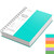 EMSHOI A5 Spiral Notebook College Ruled Lined Journal, Small 5.7" X 8.22", 300 Pages/150 Sheets, 100gsm Thick Paper, Waterproof Hardcover, for Office School Women Men Work Writing Notes-LightBlue