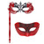 IETANG One Pair Couples Half Wedding Venetian Masquerades Masks Party Costumes Masks (on Stick-C-black&red)