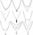 iF YOU Silver Chain Necklace Egirl Men, Cool Goth Punk Layered Necklaces for Women Teen Girls, Black Crystal Cross Pendant Choker Necklace Set (9 pcs)