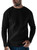 Karlywindow Mens Crewneck Sweater Fisherman Cable Knit Pullovers Classic Soft Long Sleeve Dress Sweater Black