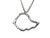 Kiola Designs Silver Toned Ethiopia Map Outline Pendant Necklace