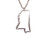 Kiola Designs Silver Toned Mississippi State Map Outline Pendant Necklace