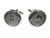 Kiola Designs Silver Toned Round Letter E Monogram Cufflinks