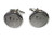 Kiola Designs Silver Toned Round Letter W Monogram Cufflinks
