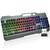 KLIM Lightning Wireless Keyboard US New 2023 + Metal Frame and Durable Keys + Mechanical Feel Keyboard for PC PS4 PS5 + 5-Year Warranty + Wireless Gaming Keyboard with Bright Rainbow Backlighting
