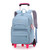 LANSHIYA Solid Color Girls Rolling Backpack with Wheels Schoolbag Elementary School Student Trolley Daypack