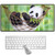 Kawaii Panda Extended Large Gaming Mouse Pad,Big Gaming Mouse Pad Non-Slip Desktop Pad Computer Desk Mat/Pad,Keyboard Pad Office Laptop Mouse Mat Green XL?15.74"x31.49"x0.12"?