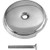 Westbrass 3-1/8" Single Hole Overflow Face Plate and Screw, Polished Chrome, D328-26
