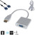 HDMI to VGA 1080P with 3.5mm Audio Cable HD Video Cable Converter Adapter+5FT VGA Cable (white+audio) 