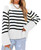 Womens Sweaters Casual Crew Neck Fashion Wide Ribbed Cuff Knit Tunic Pullover Oversized Solid Jumper Tops Side Split