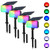 T-SUN Solar Spotlights Outdoor, Color Changing Solar Landscape Spotlights, RGB Solar Spot Lights Waterproof Solar Garden Pond Lights for Yard, Pathway, Driveway, Trees, Pool Area(RGB-4 Pack)