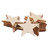 UUYYEO 25 Pcs Unfinished Wood Pieces Wooden Slices Embellishments for Crafts Star
