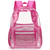 Xunteny Clear Backpack School Bag Bookbag, Heavy Duty PVC Plastic Transparent See Through Backpacks for Men Women Girls Boys (Pink)