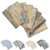 2 Pieces Peel and Stick backsplash 3 x 6 Inches 3D Mix Rustic PVC Composite Wall Tile Stick on Backsplash Tile for Kitchen Bathroom, Laundry Room, Camper, Fireplace