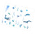HOMSFOU Ocean Decor 3D Under The Sea Wall Decals Peel and Stick Corals Seaweed Jellyfish Bubbles Stickers Removable Ocean Themed Wall Decals for Bathtub Bedroom Nursery Wall Decoration