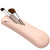 GUMITOON Portable Silicone Makeup Brush Bag,Makeup Brush Holder,Anti-fall Out Cosmetic Face Brushes Holder Soft and Sleek Makeup Tools Organizer for Travel?Khaki,S?