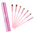 Ouligay 7Pcs Eyeshadow Brush Set Portable Eye Brushes Travel Eye Makeup Brush Eye Shadow Brush for Eye Blending Lip Eyeliner Brush Soft Nasal Shadow Brush with Case Eyebrow Brush