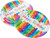 Unique Rainbow Ribbons Round Birthday Dinner Paper Plates, 9", Multicolor
