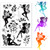 GLOBLELAND Flowers Fairy Clear Stamps for DIY Scrapbooking Plant Silhouette Silicone Clear Stamp Seals Transparent Stamps for Cards Making Photo Album Journal Home Decoration