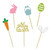 12Pcs Easter Cake Toppers Spring Easter Cake Toppers Easter Bunny Cupcake Rabbit Ears Carrot Flower Eggs Toppers Cake Toppers