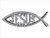 Swanson Christian Supply 56473 Auto Emblem 3D Jesus Fish Large Silver