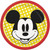 Unique Industries Disney Mickey Mouse Multicolor Round Paper Dessert Plates - 7" (8 Ct) | Decorative, and Disposable Party-Perfect for Kids and Adults
