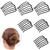 6 PCS French Twist Hair Comb, French Twist Hair Clips Metal Hair Side Combs Hair Fork Clip Hair Pins Combs Updo French Bun Clips Hair Sticks French Twist Comb U Shaped Teeth Hair Pin for Hair Styling