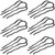 6 Pieces Metal Hair Fork Clip Hair Side Combs Teeth Hair Pins for Updo Buns 4 Prong Hair Updo U-Shape Hair Sticks for Women Hair Styling Tool Accessories (Black)
