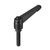 uxcell M8 x 32mm Handle Adjustable Clamping Lever Thread Push Button Ratchet Male Threaded Stud Knobs Locking Rotating Screw Handles Quick Release Bolt Black