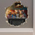 Mouse Family Watching TV in Mouse Hole Decal - Mouse Hole 3D Wall Sticker