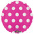 Anagram Round-Dots Pink Foil Balloon, 18"