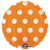 Anagram Round-Dots Orange Foil Balloon, 18"