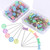 220 PCS Sewing Pins for Fabric Long Straight Pins Straight Pins with Colored Heads Multicolor Flat Head Straight Pin Sewing Pins for Dressmaker, Sewing Projects, and DIY Decoration(Bowtie and Button)