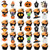 24 Pcs Halloween Cupcake Toppers Wrappers, Bat Spider Witch Pumpkin Skull Ghost Cupcake Decorations, for Halloween Party Supplies, Cake Decor Party Favors, Cake Accessories