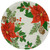 Greenbrier International Christmas Poinsettia Paper Plates