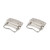 METALLIXITY Chest Ring Pull Handle (100mm/3.94") 2Pcs, Iron Spray Paint Folding Pull Handle - for Home Lifting Door Chest Toolbox, Silver