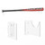 Sezanrpt Baseball Bat Holder Wall Mount, Horizontal Clear Acrylic Softball Bat Display Holder Stand with Full Installing Accessories, 1 Pack