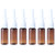 QUUPY 6PCS 20ml Amber Glass Nasal Sprayers Refillable Fine Mist Sprayer Makeup Water Travel Containers Vials Nose Spray Bottles for Saline Wash Applications