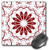 3dRose LLC 8 x 8 x 0.25 Inches Mouse Pad, Red/Black Mandala Plate (mp_42008_1)