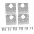 Uonlytech 4pcs Hinge Repair Plate Cabinet Hinge Repair kit Hinge Repair Brackets Kitchen Cupboard Door Hinge Repair Cabinet Door Hinge Skateboard Holder Hinges for Cabinet Doors Hinge Plate