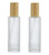 2Pcs 60ml 2oz Empty Frosted Glass Pump Dispenser Lotion Pump Bottles Travel Bottles Refillable Cosmetic Containers Toiletries Liquid Container Travel Press Pump Bottles with Wood Grain Cover