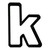 k Lowercase Block Letter Cookie Cutter with Easy to Push Design (3.5 inch)