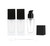 3 Pcs Glass Foundation Bottles With Pump 30ml/1oz Cosmetic Lotion Liquid Containers Travel DIY Emulsion Cream Sample Dispenser Bottle With Dropper&Funnel (frosted)