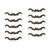 EXCEART Vintage Cabinet Knobs 10pcs Drawer Knobs and Pulls Vintage Drawer Handles Eyebrow Shaped Handle for Cabinet Wardrobe Brass Cabinet Knobs