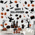 Halloween Wall Sticker Halloween Haunted House Wall Decals Happy Halloween Wall Decor Peel and Stick Vinyl Black Bat Ghost Spider Pumpkin Crow Halloween Window Decals Clings Party Decor.