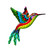 Iron Art Hummingbird Decor, Colorful 3D Butterflies Wall Art Hanging Sculpture & Statues Butterfly Ornaments for Patio Garden Backyard Yard Patio Decoration Outdoor ?Indoor
