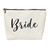 Canvas Cosmetic Bags for Bride - Personalized Bride Gifts for Wedding Bridal Shower Bachelorette Party Engagement Honeymoon Makeup Travel Case, Bridal Accessories Newlyweds Present Makeup Bag